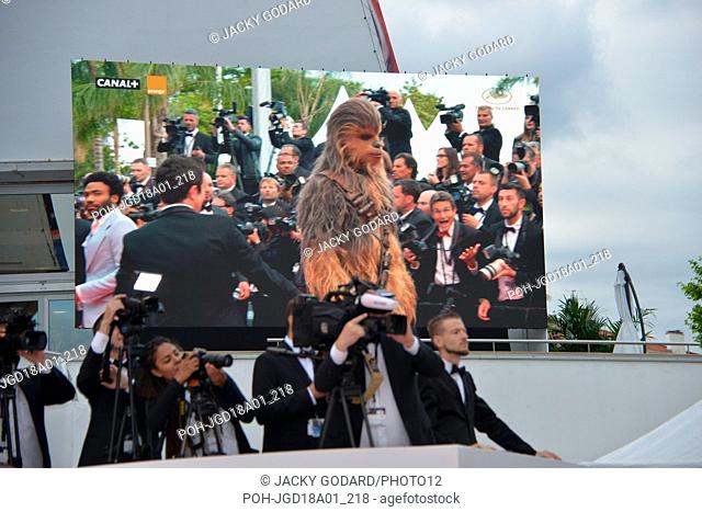 Chewbacca Arriving on the red carpet for the film 'Solo: A Star Wars Story' 71st Cannes Film Festival May 15, 2018 Photo Jacky Godard