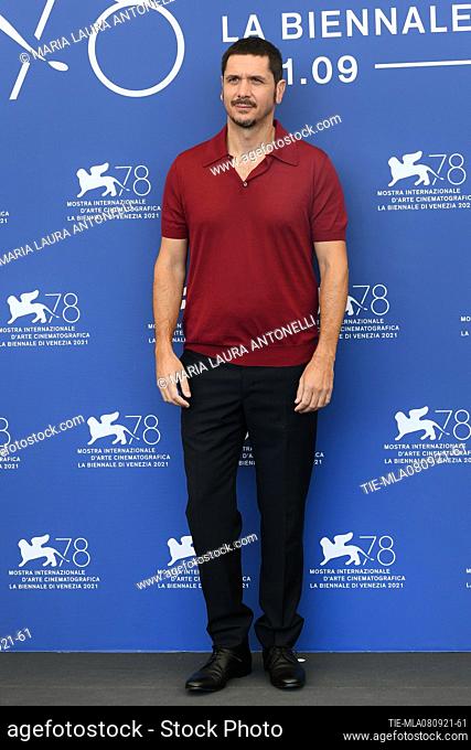 The director Gabriele Mainetti during the photocall at the 78th Venice Film Festival, Venice, ITALY-08-09-2021