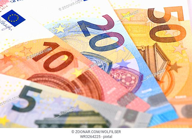 Euro Währung mit Banknote