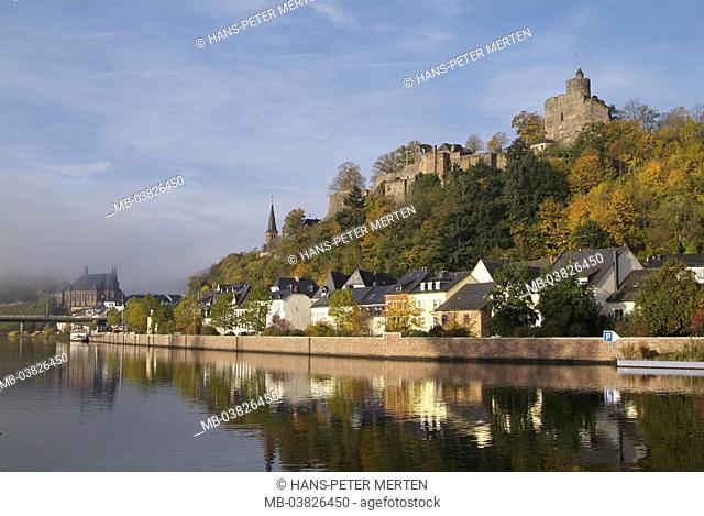 Germany, Rhineland-Palatinate, Saar castle at her/it Saar, sub city Staden, Burgruine