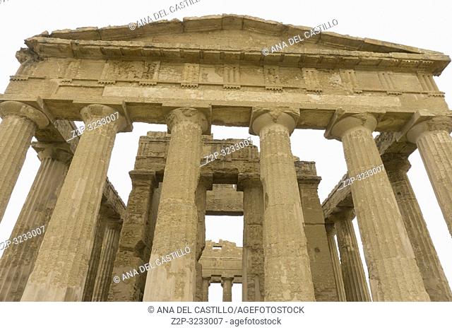 Concordia temple in the Valley of the Temples, Agrigento Sicily Italy on October 11, 2018