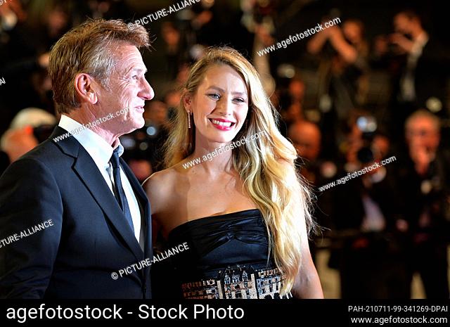 10 July 2021, France, Cannes: Sean Penn and his daughter actress Dylan Penn attend the ""Flag Day"" during the 74th Annual Cannes Film Festival at Palais des...