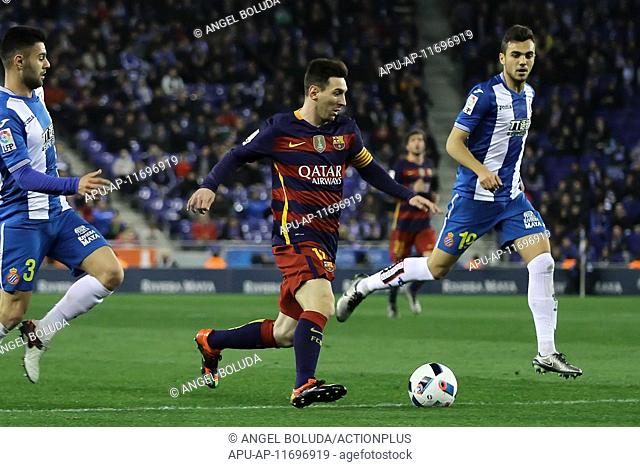 2016 Copa del Rey Espanyol v Barcelona Jan 13 th. 13.01.2016. Barcelona, Spain. RCD Espanyol versus FC Barcelona in the Copa del Rey quarter-final, 2nd leg