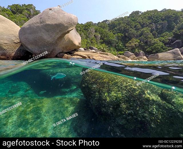 Clear water and rocks of Ko Miang island, Thailand