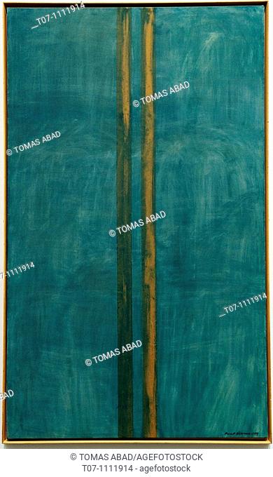 Concord, 1949, by Barnett Newman American, 1905-1970, Oil and masking tape on canvas, 89 3/4 x 53 5/8 in  228 x 136 2 cm