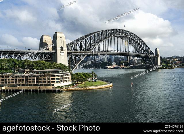 Harbour Bridge. View from cruise ship. Sydney, New South Wales, Australia