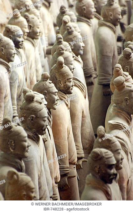 Terracotta warriors, Terracotta Army in the Mausoleum of the First Qin Emperor, near Xi'an, Shaanxi Province, China, East Asia
