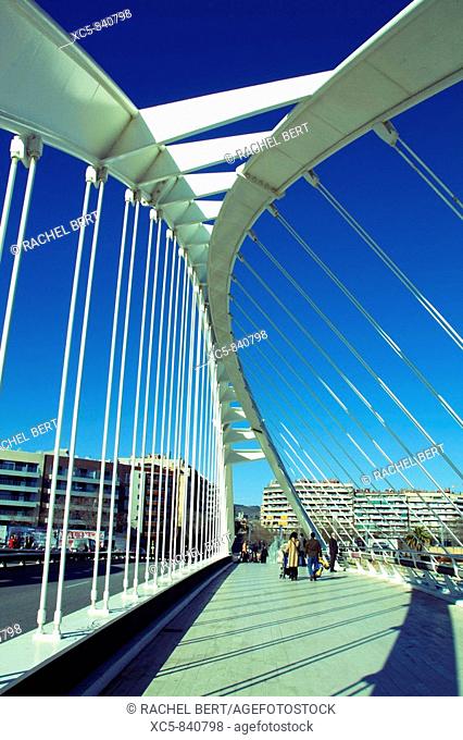 Bac de Roda-Felipe II Bridge, by Santiago Calatrava Barcelona Spain