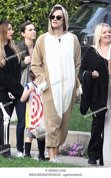 Ashley Tisdale and her husband Christopher French Trick or Treating for Halloween in Toluca Lake in Los Angeles, California