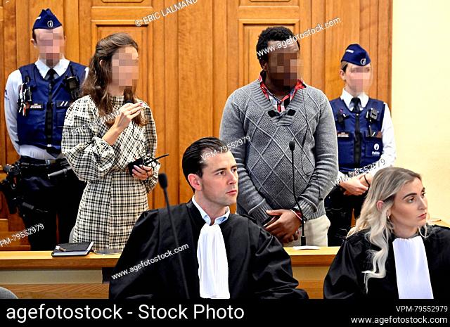 Accused Hasmiou Diallo pictured during the jury constitution session for the trial of Hasmiou Diallo (39), at the Assizes Court of the Flemish-Brabant Province...