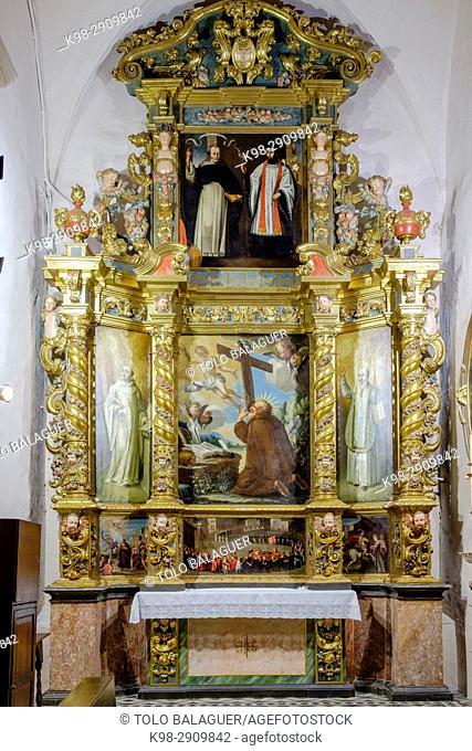 Baroque altarpiece dedicated to Ramon Llull, Church of San Miguel, Mallorca, Balearic Islands, Spain