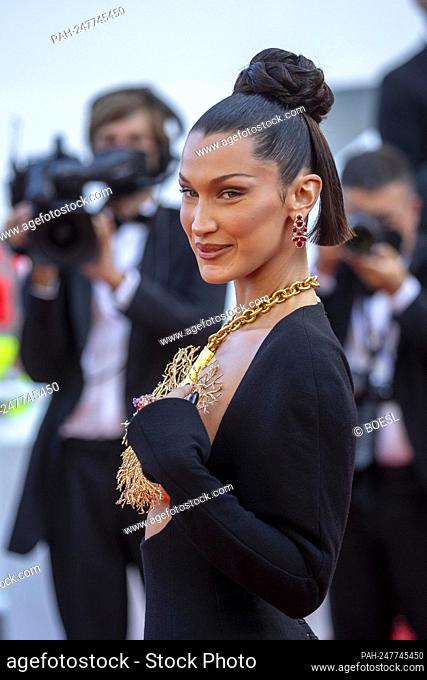 Bella Hadid attends the premiere of 'Tre Piani (Three Floors)' during the 74th Annual Cannes Film Festival at Palais des Festivals in Cannes, France