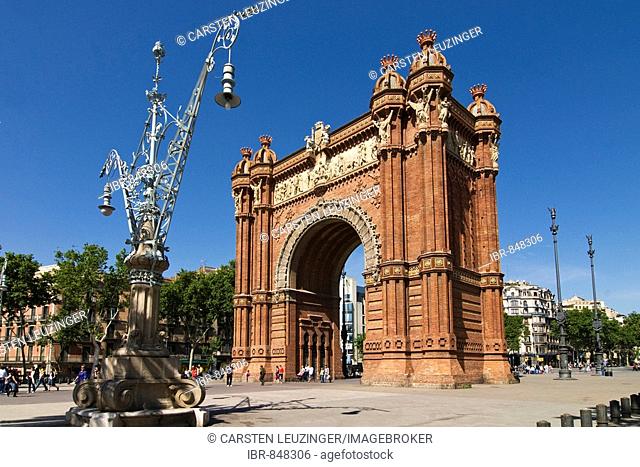 Arc de Triomf, triumphal arch, Barcelona, Spain, Europe