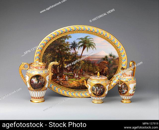 Partial coffee service. Factory: Sèvres Manufactory (French, 1740-present); Decorator: Pictorial decoration by Jean Charles Develly (active 1813-47); Decorator:...