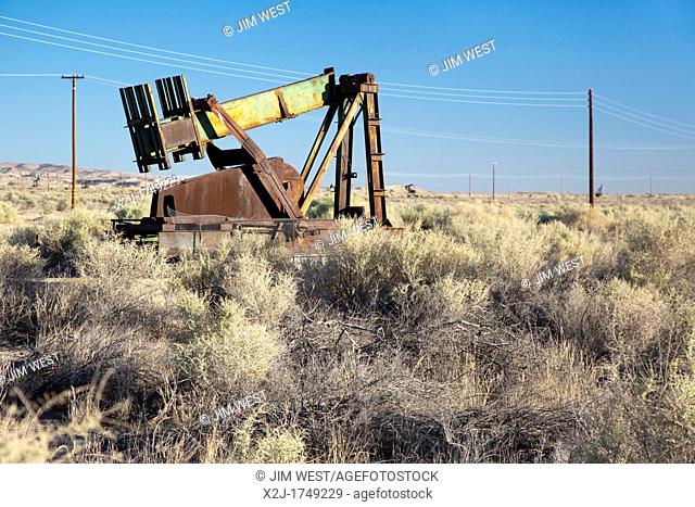 Maricopa, California - An abandoned oil well in the oil and gas fields in southern San Joaquin Valley