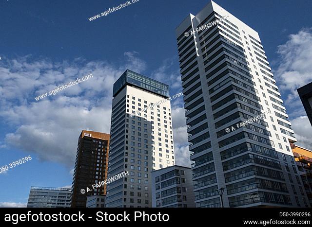 Stockholm, Sweden High rise apartment buildings in Liljeholmskajen district