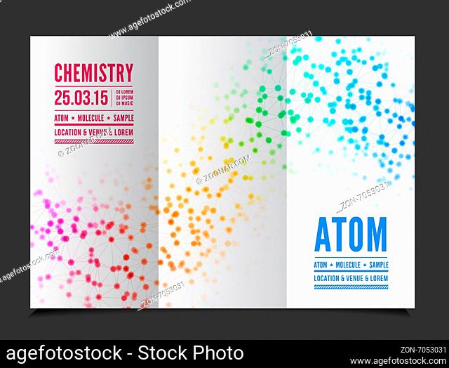 Virtual abstract background with particle, molecule structure. genetic and chemical compounds. creative vector. Space and constellations