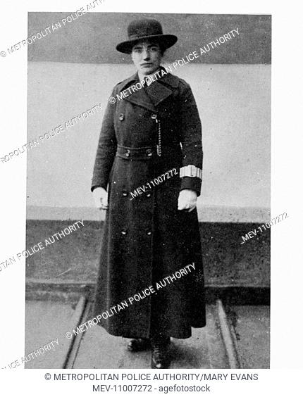 Early woman police officer, member of a special women's patrol set up at the start of the First World War