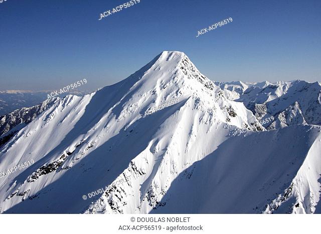 Mt Loki, aerial view, near kaslo bc, bc, canada