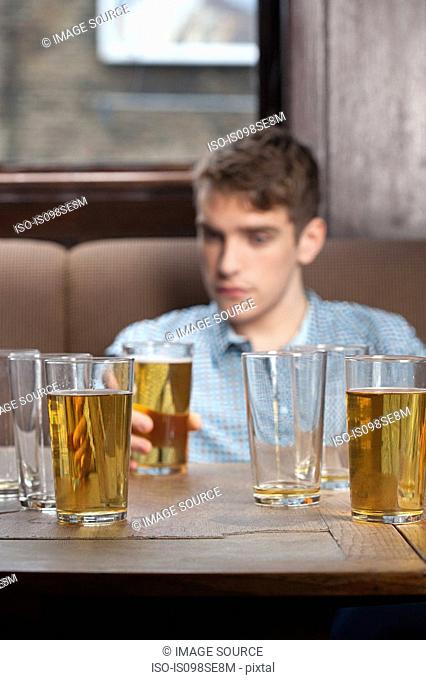 Young man in bar