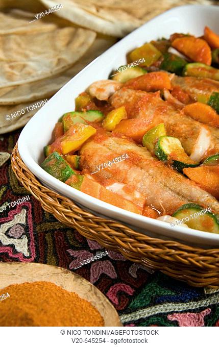 Torly, fish with vegetables, Egyptian Food