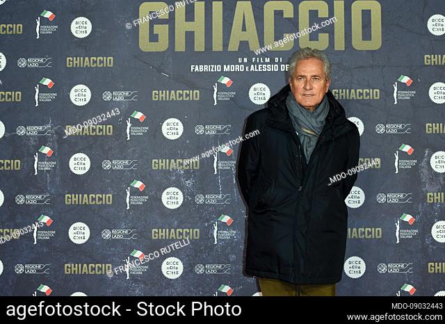 Italian politic Francesco Rutelli during the red carpet of the Ghiaccio premiere. Rome (Italy), February 7th, 2022