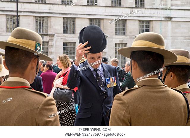 The Gurkhas march from Wellington Barracks to the Ghurka memorial as part of their 200th anniversary and memorial march in Whitehall