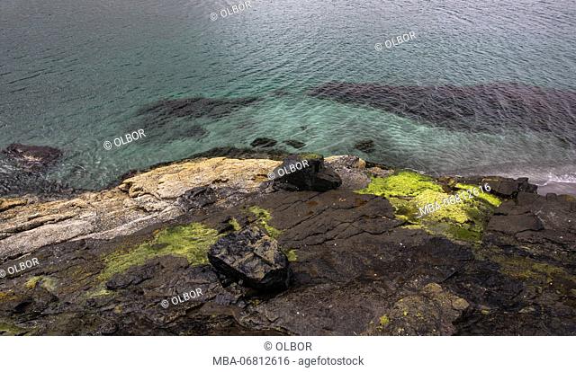Faroes, coast, waves, rocks, abstract