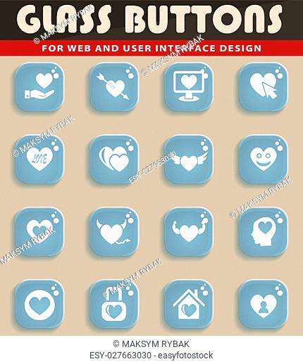 Heart simply symbols for web and user interface