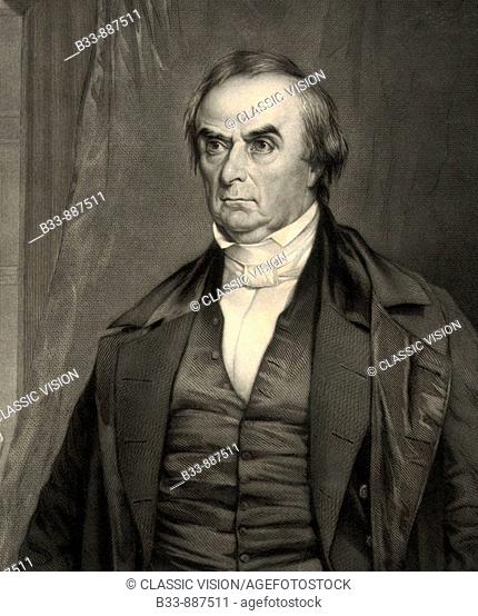 Daniel Webster 1782 to 1852  American lawyer, Senator, Secretary of State and orator  After a painting by Chester Harding