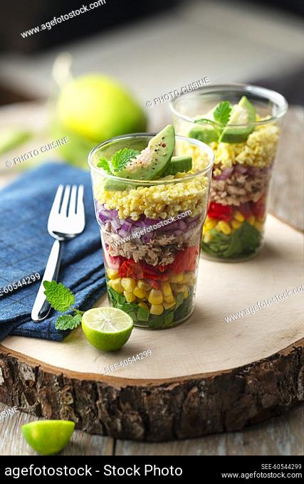 Rainbow salad with lime