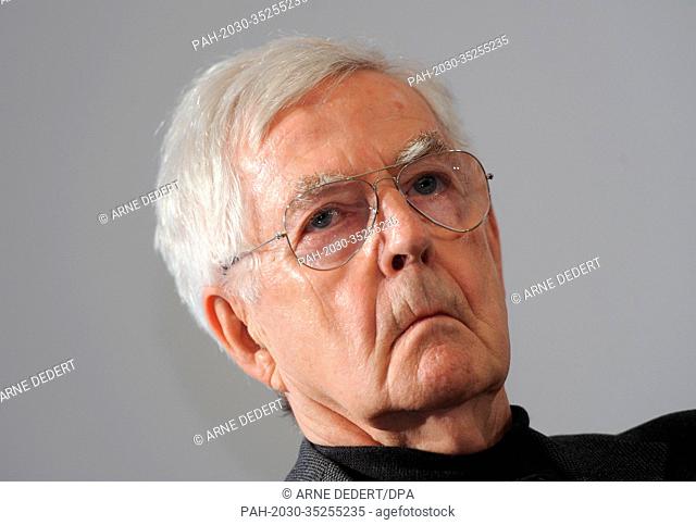 Architect and urban planner Albert Speer, Jr. sits during a press conference for the international highrise award in Frankfurt Main,  Germany, 15 November 2012