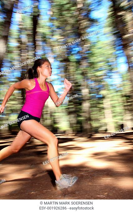 Running in forest at speed