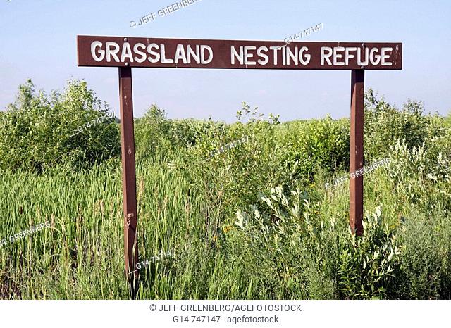 Wisconsin, Kenosha, Kansasville, Richard Bong State Recreation Area, grassland nesting refuge