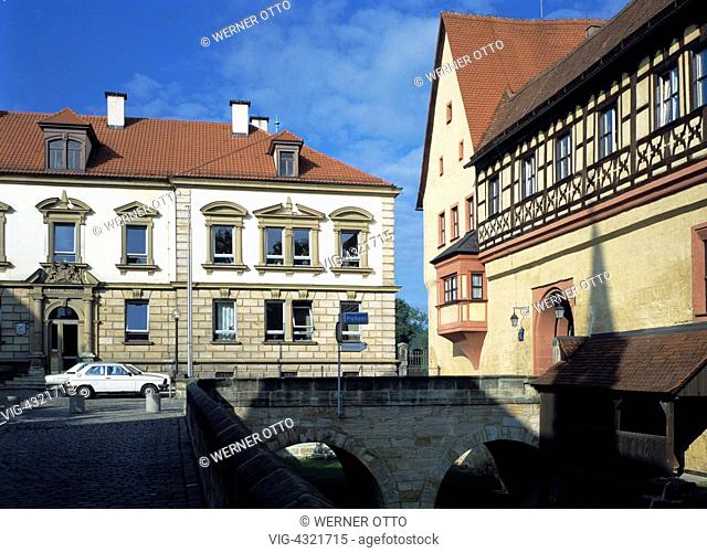 D-Forchheim, Wiesent, Wiesenttal, Regnitz, Main-Donau-Kanal, Oberfranken, Bayern, Amtsgericht und ehemalige karolingische Kaiserpfalz, jetzt Pfalz-Heimatmuseum