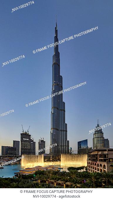 Burj Khalifa and Dubai Fountain, Dubai, United Arab Emirates