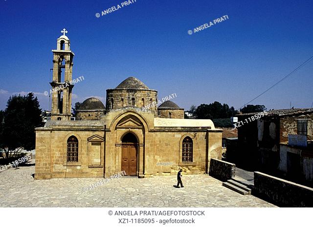 Greece, Cyprus Island, greek part, old churches Ayii Varnavas and Hilarion have five domes and three aisles, X century