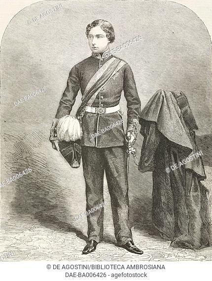 The Prince of Wales Albert Edward in his uniform as Colonel in the Army, from a picture by Mayall, illustration from the magazine The Illustrated London News