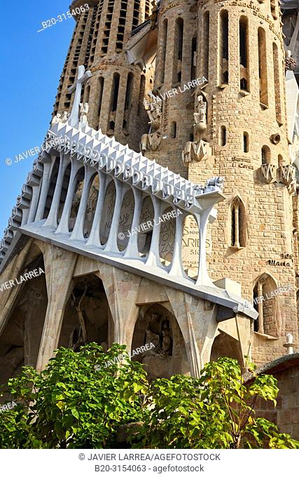 La Sagrada Familia Church, by the architect Antoni Gaudi, Barcelona, Catalunya, Spain, Europe