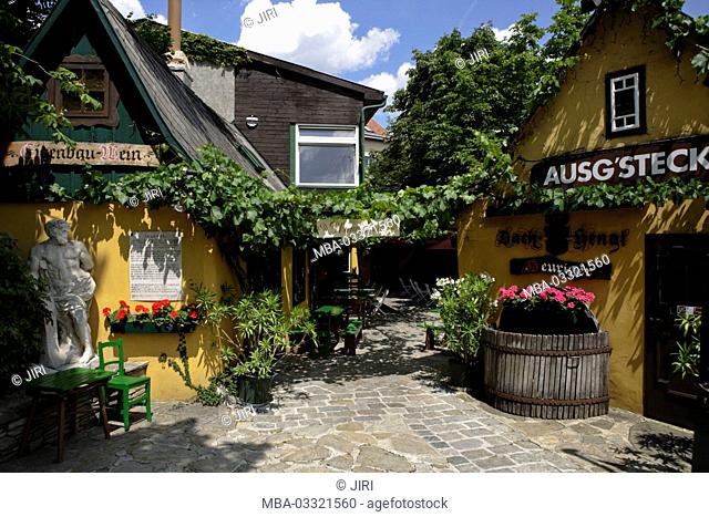 Still life in the beer garden, Grinzing, Vienna, Austria