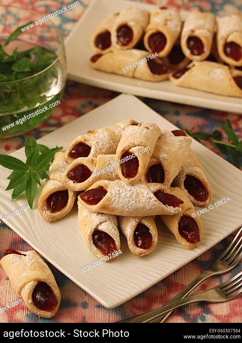 Romanian pastries. Filled with jam