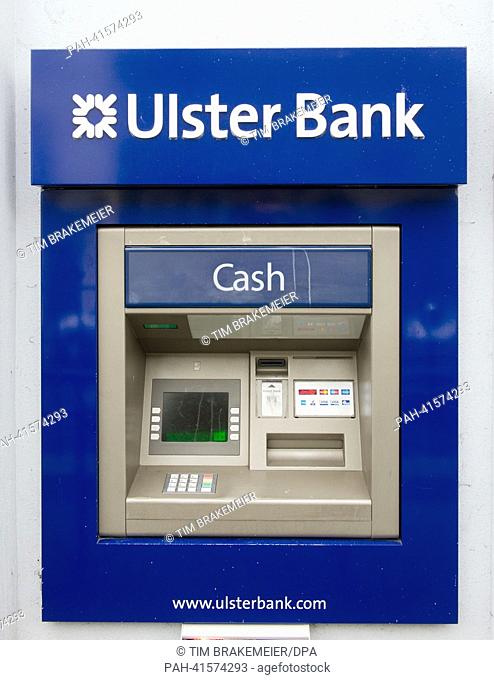 A cash machine of Ulster Bank is pictured in Enniskillen, Northern Ireland, Great Britain, 16 June 2013. Photo: Tim Brakemeier | usage worldwide