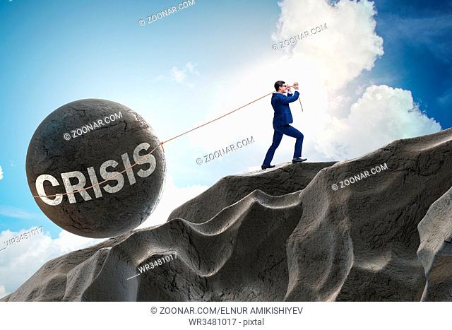 Business concept of crisis and recession