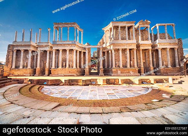 Merida roman theater, Merida, Extremadura, Spain