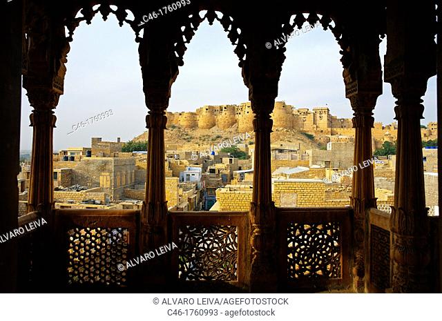 Views of the fort from Salam Singh Ki Haveli  Jaisalmer  Rajasthan  India