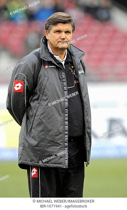 Hans Meyer, coach of Borussia Moenchengladbach, Mercedes-Benz Arena, Stuttgart, Baden-Wuerttemberg, Germany, Europe