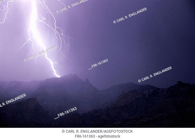 Thunderstorm. Santa Catalina Mountains. Arizona. USA