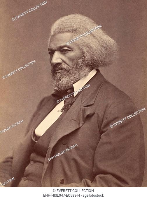 Frederick Douglass, former slave and abolitionist orator, c. 1876-80. Throughout the Reconstruction era, Douglass speeches stressed the importance of work