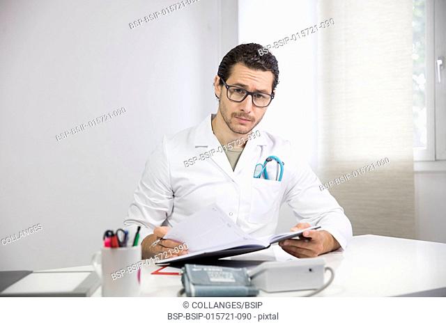 Doctor at his desk