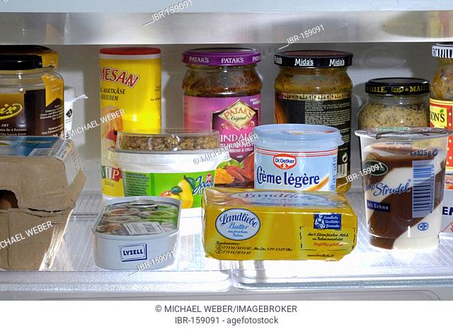 View into refrigerator